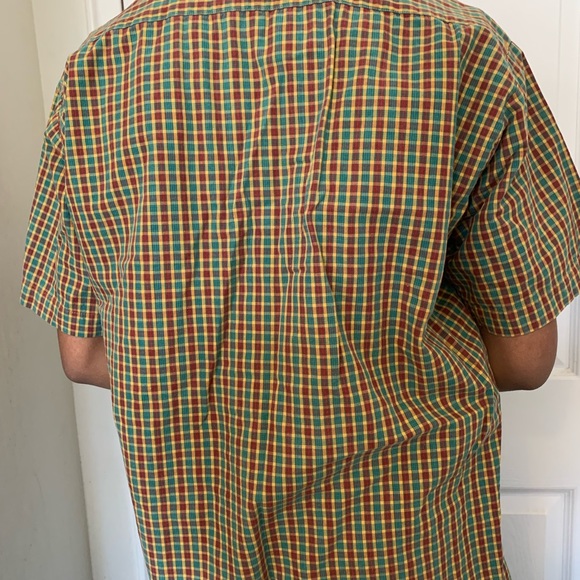 AZZARO Designer Men’s Shirt, Green color check, cotton material, M- size, - Picture 3 of 10